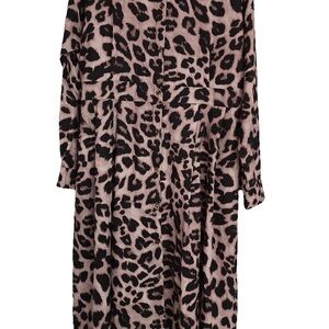 Chic Animal Print Long Sleeve Dress